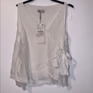 Zara lace wrap top